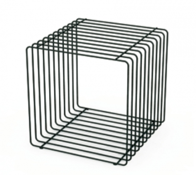 QB0010 - Espositori in tondino edile a forma di cubo.